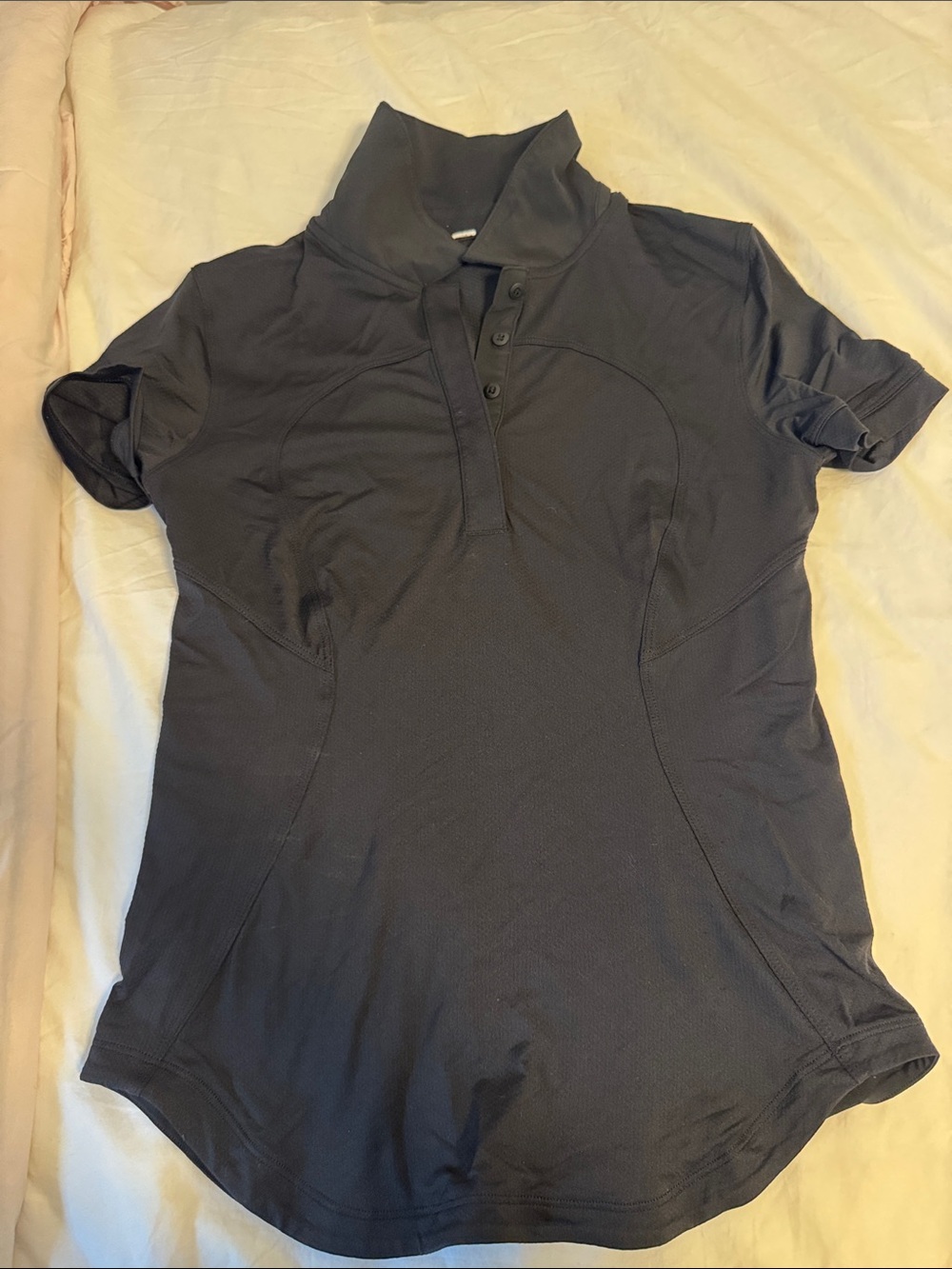 Lululemon Women's Short-Sleeve Performance Polo Top in Black size 2